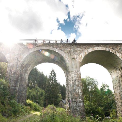 Ein Höhepunkt der Radroute: Das Reichensteiner Viadukt der Vennbahn, © vennbahn.eu