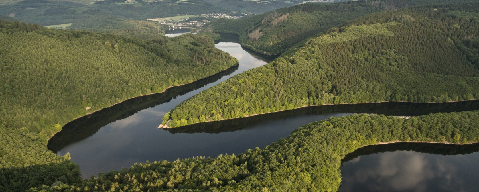 Blick in den Nationalpark Eifel mit Obersee, © Eifel Tourismus GmbH - Dominik Ketz