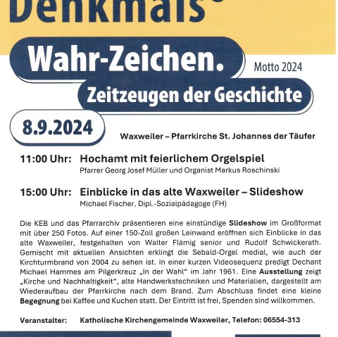 Plakat "Tag des offenen Denkmals", © Deutsche Stiftung Denkmalschutz