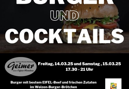 Burger und Cocktails, © Gasthaus Geimer